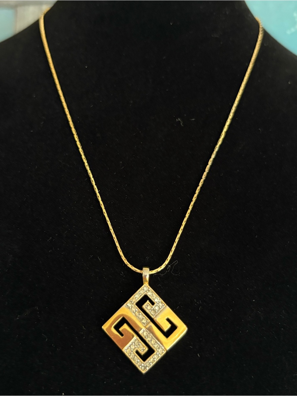 Givenchy Gold-Tone 4G Logo Pendant Necklace